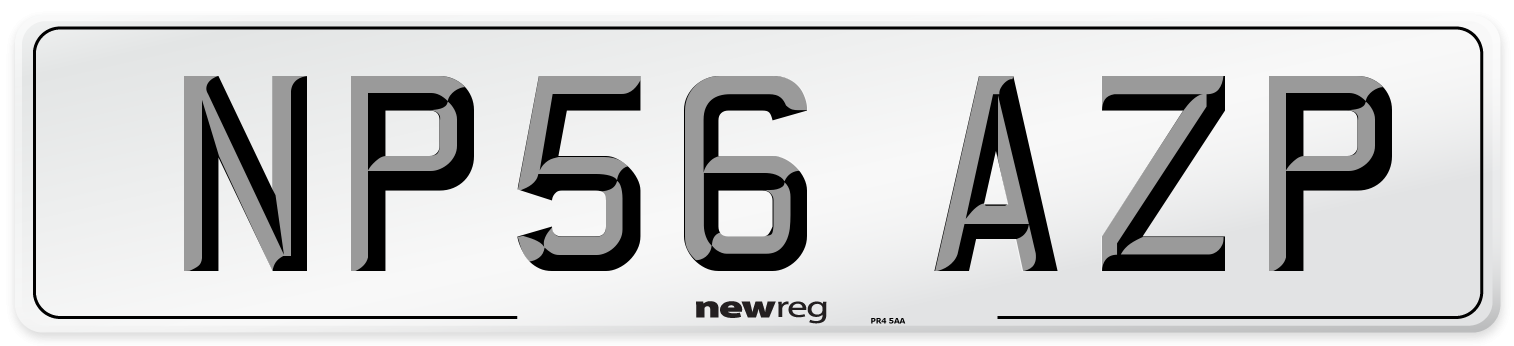 NP56 AZP Number Plate from New Reg